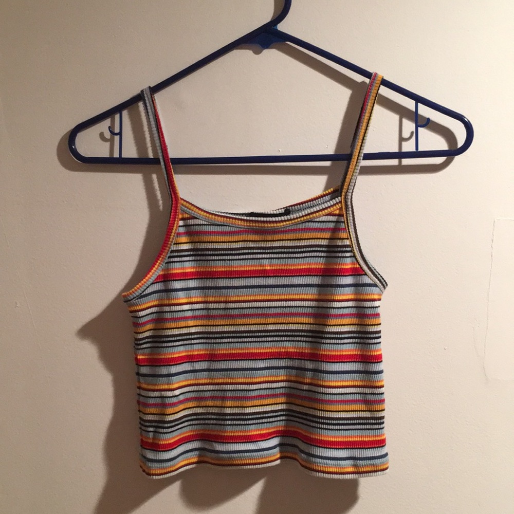 Brandy Melville striped cropped tank top